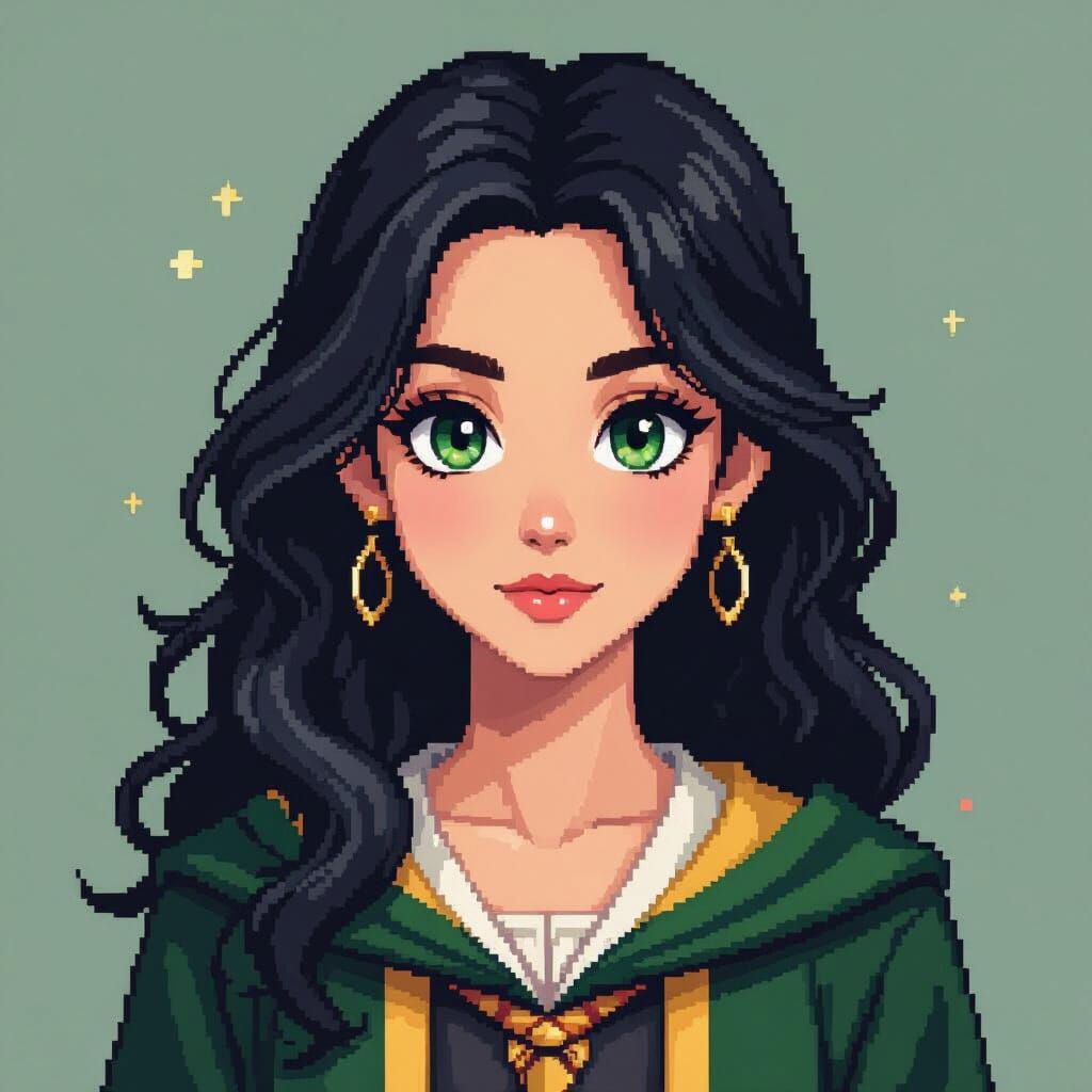 Pixelated Fantasy Character in Video Game Style