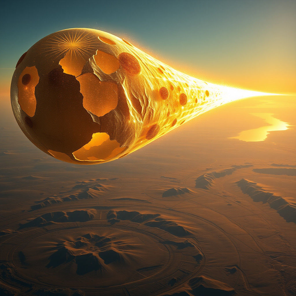 Water Comet's Golden Trail Across North America