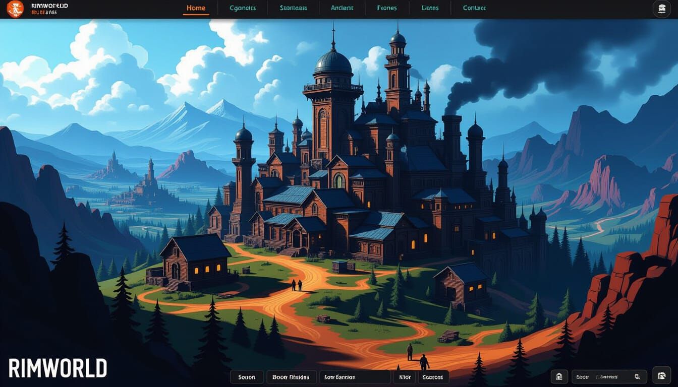 Rimworld Colony Simulation Game Main Menu