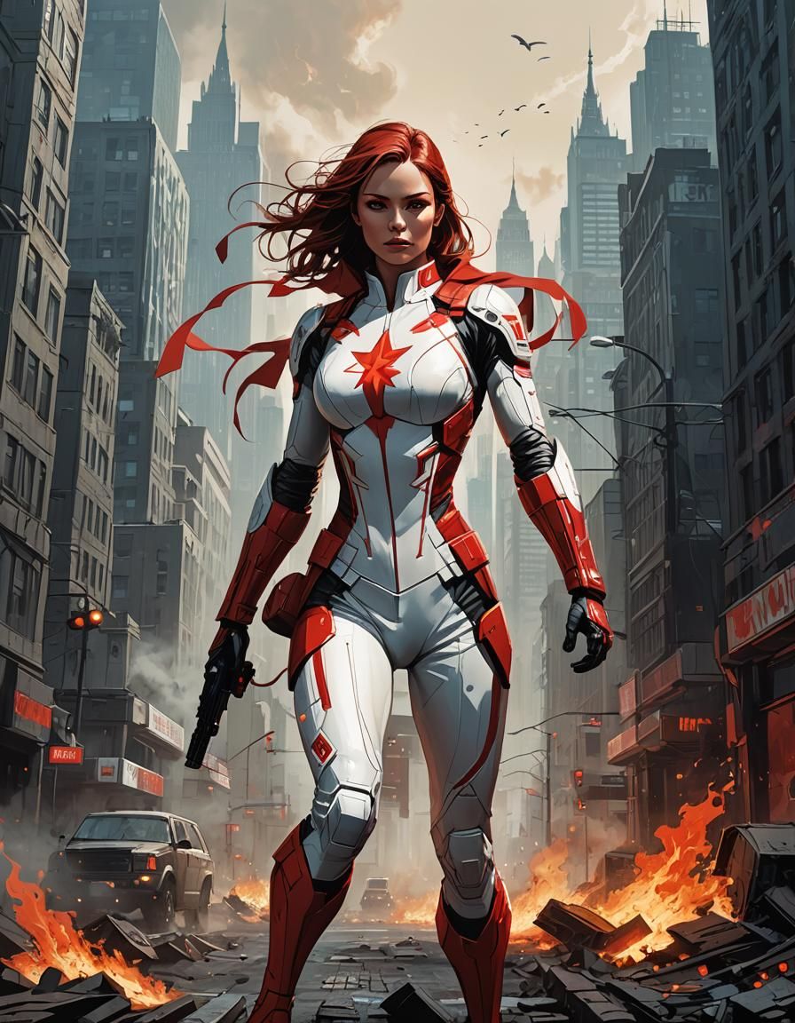 Russian Superhero in Underground Comix Style