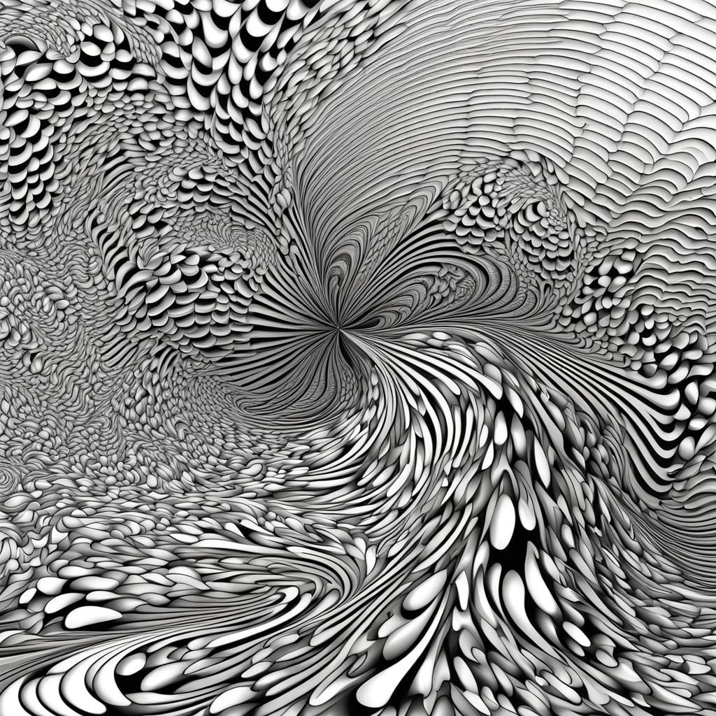 Abstract Vector Fractal with 3D Shading