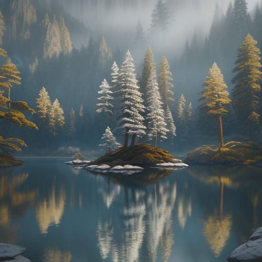 Goddess as White Sequoia Tree by Mirror Lake