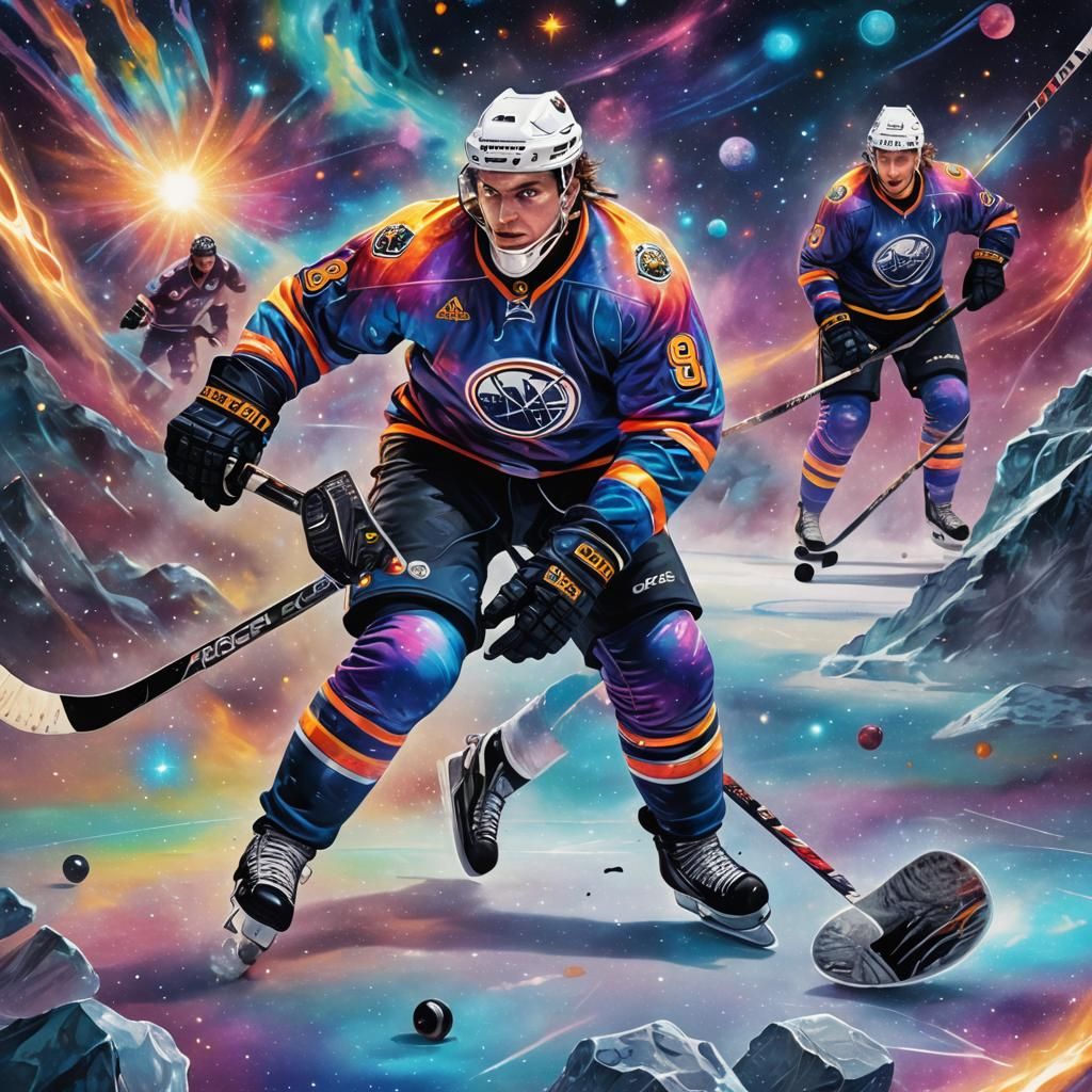 Holographic Hockey in Astral Cosmic Style
