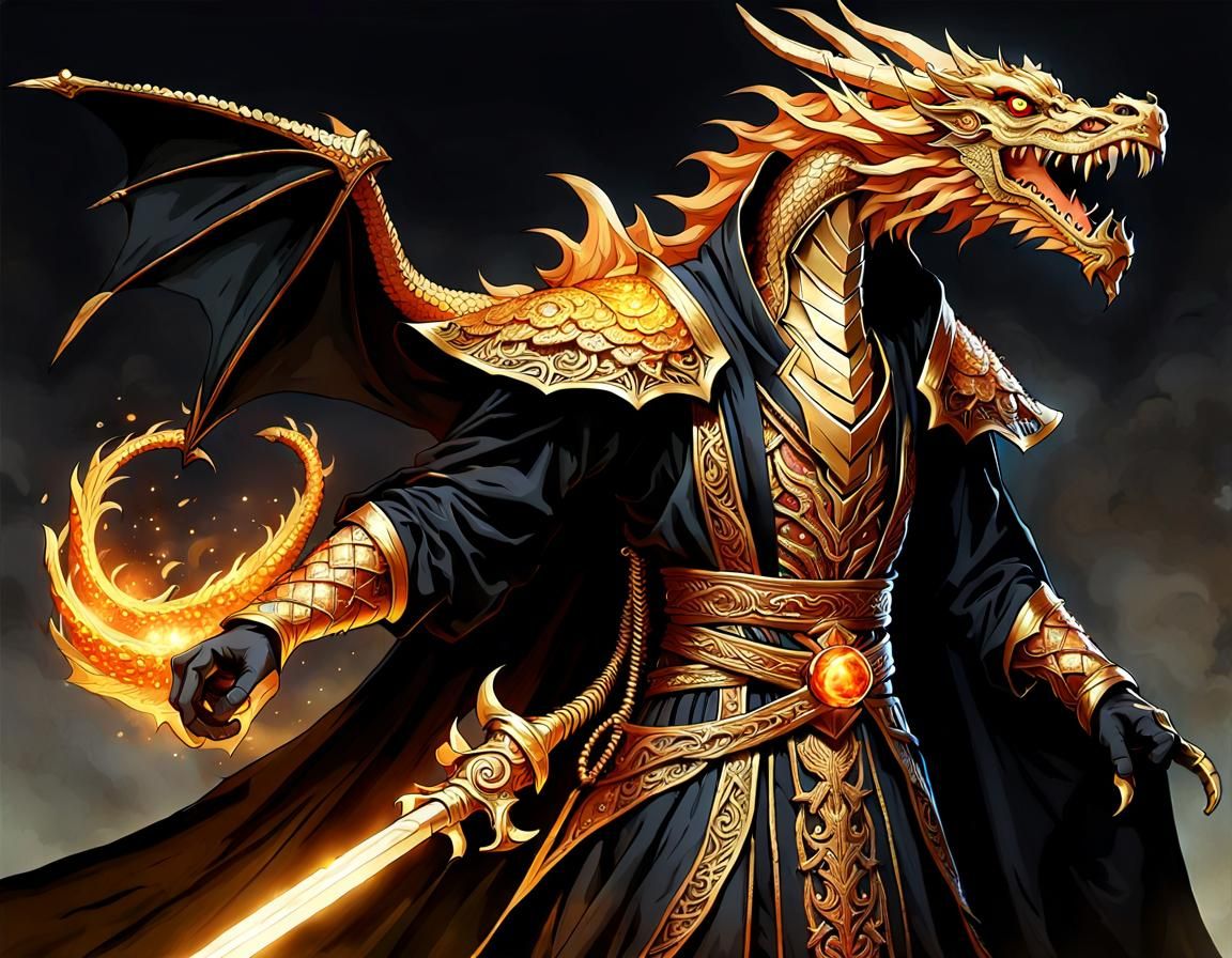 Dragonborn Mage with Crystal Staff of Time