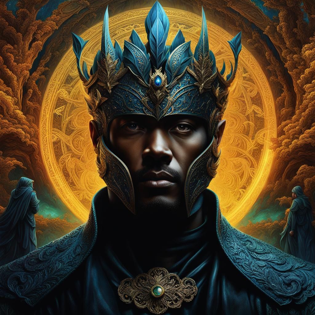 Moorglade Portrait in Abstract 3D with Impasto Textures