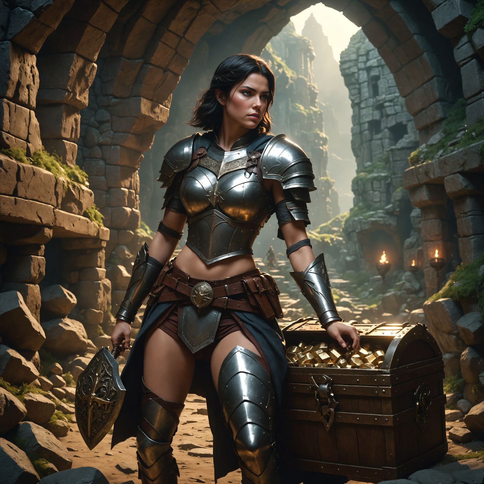 Medieval Woman Warrior Finds Cave Treasure