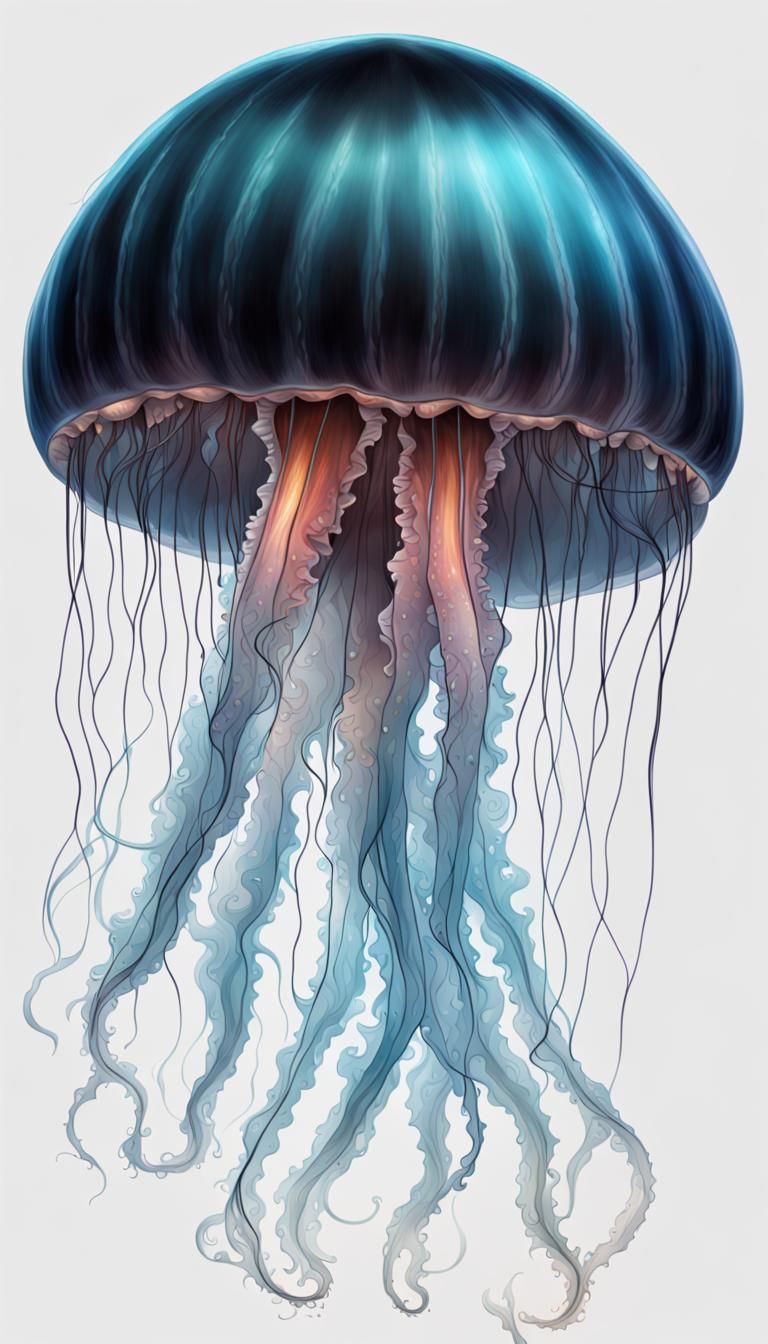 Hyperrealistic Giant Jellyfish Concept Art