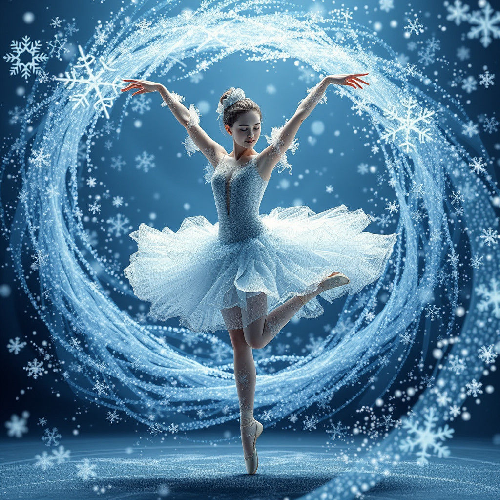 Snowflake Ballet Dancer in Winter Wonderland
