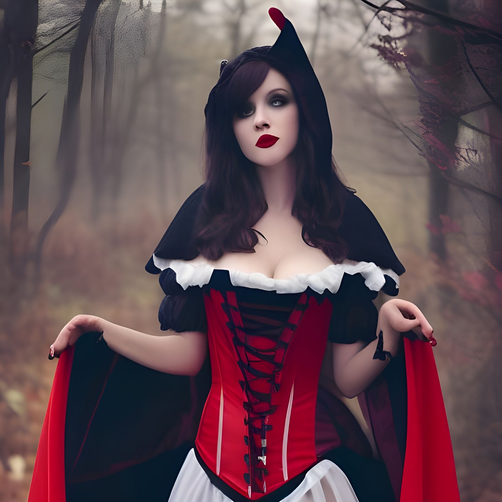 Red Riding Hood in Lace and Leather