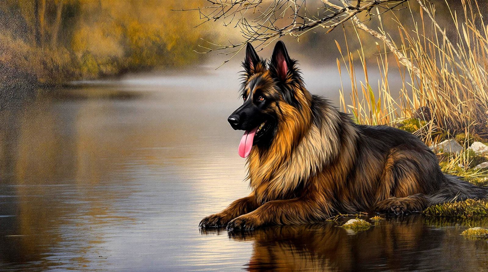 Majestic Tervueren in Dawn Light: An Oil Painting