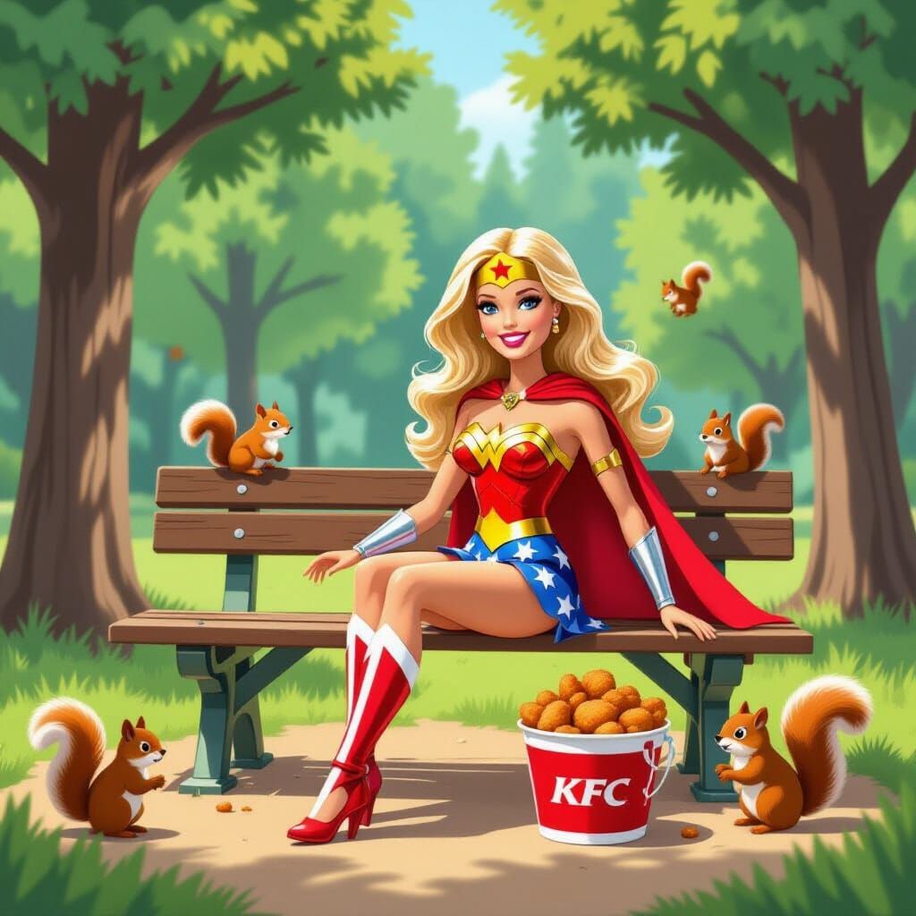 Wonder Woman Barbie's Picnic in a Park