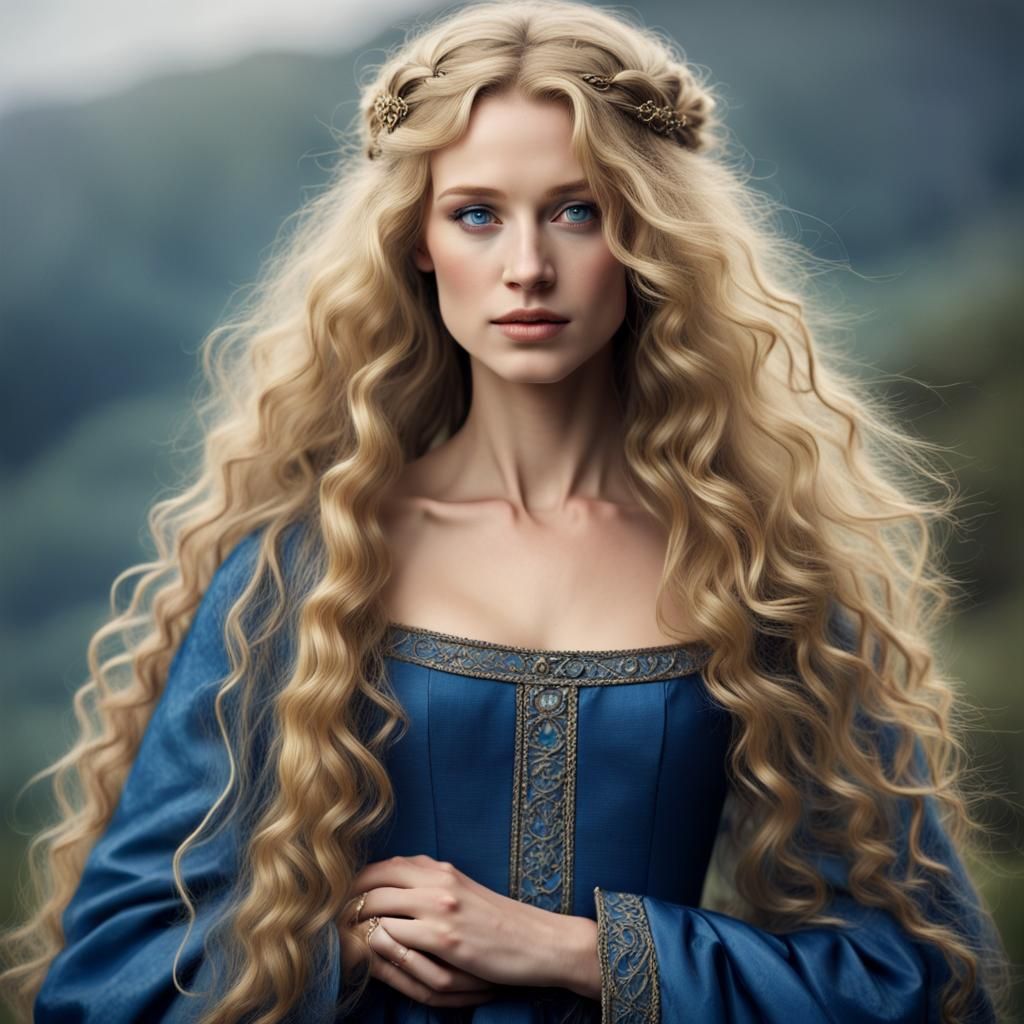 Noble Woman Portrait in Medieval England