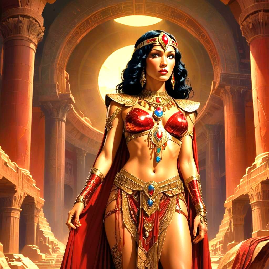 Martian Princess Dejah Thoris in Art Deco Style