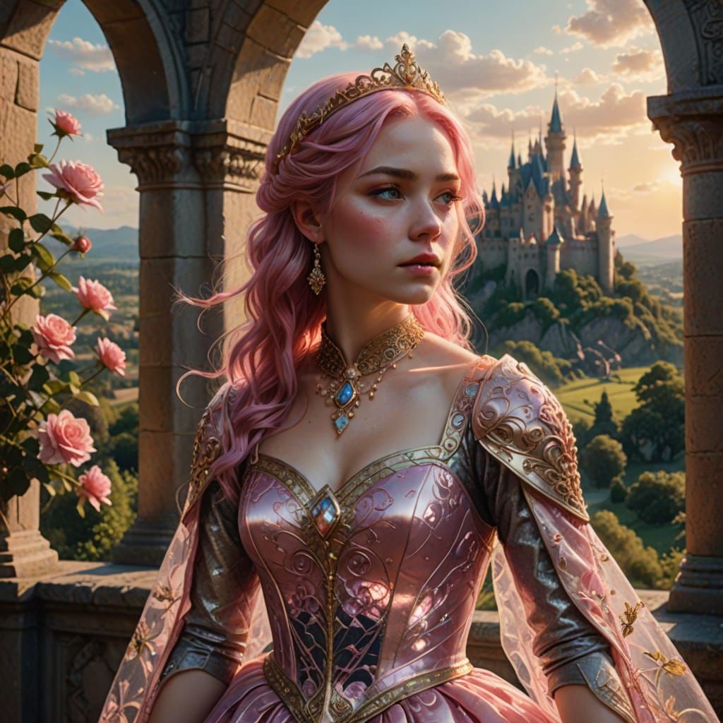 Glass Princess in Ethereal Fantasy Style