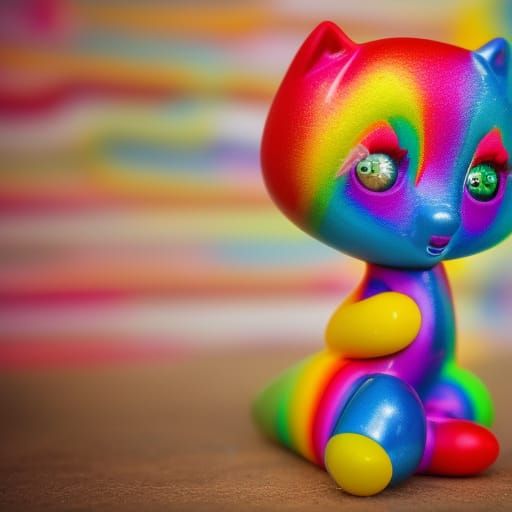Lisa Frank Fairy Toy Photograph in 80s Style