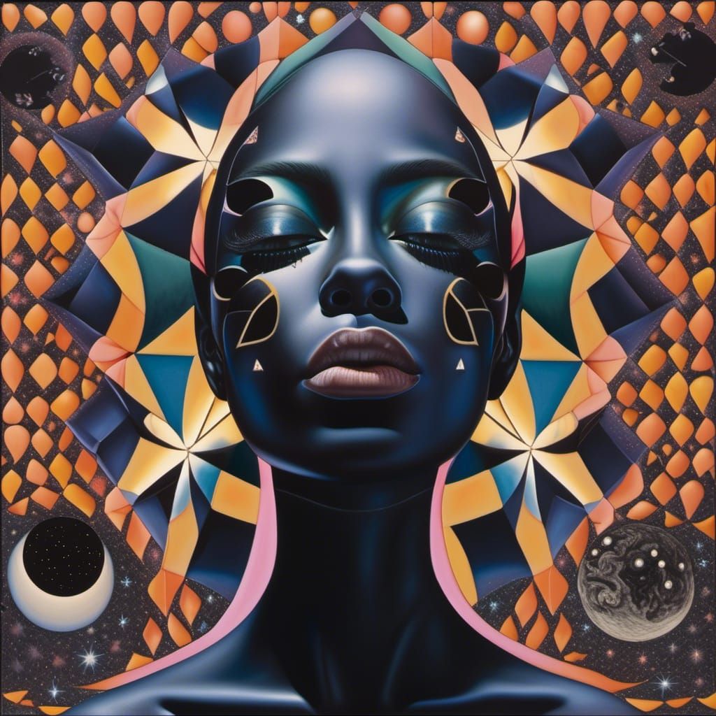 Cosmic Night Regent Portrait in Digital Illustration