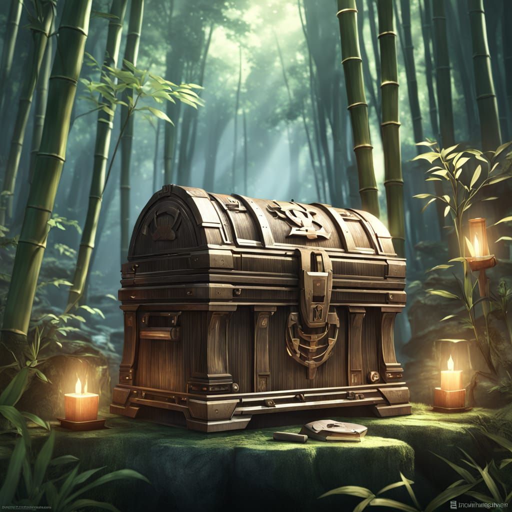 Glowing Treasure Chest in Bamboo Forest Temple