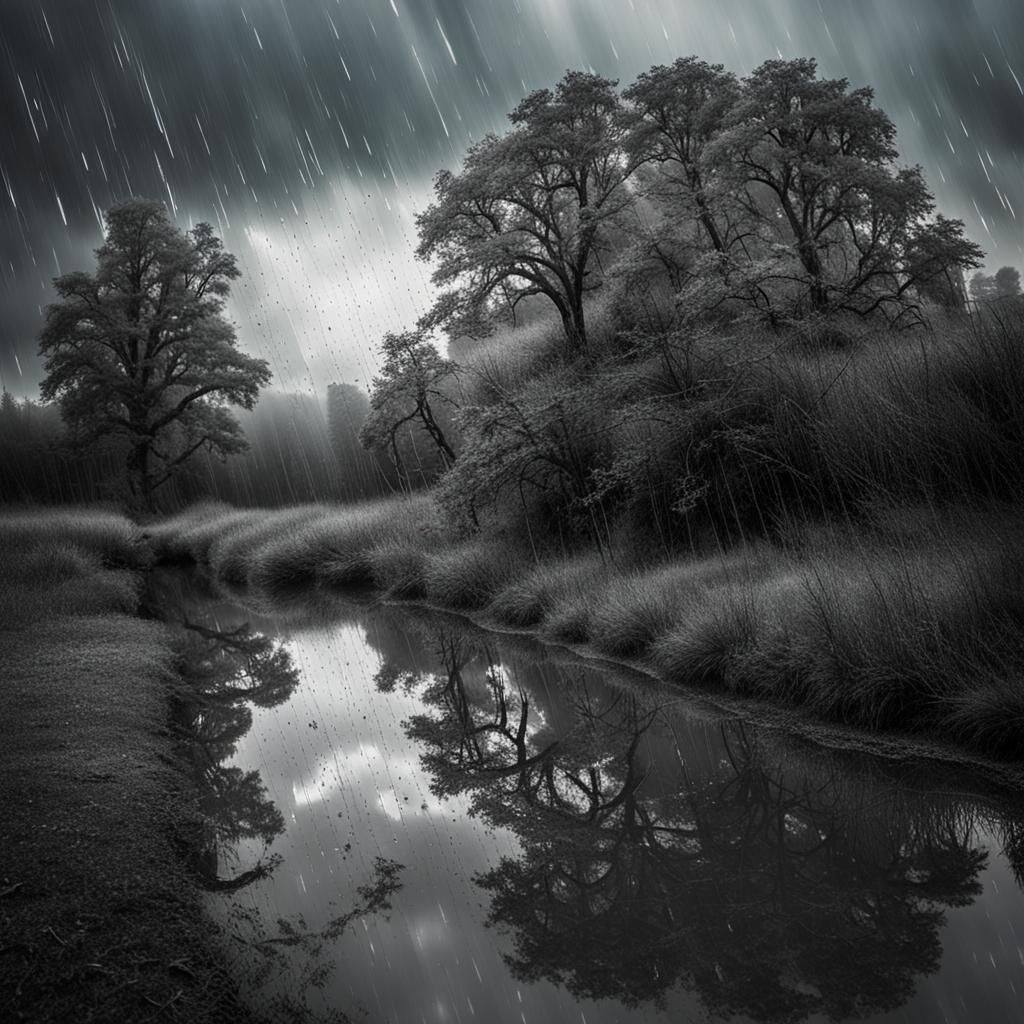 Melancholic Rain: Nature Reflecting Human Emotion