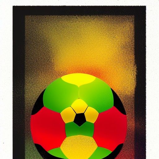 Soccer Pop Art in Geometric Bauhaus Style