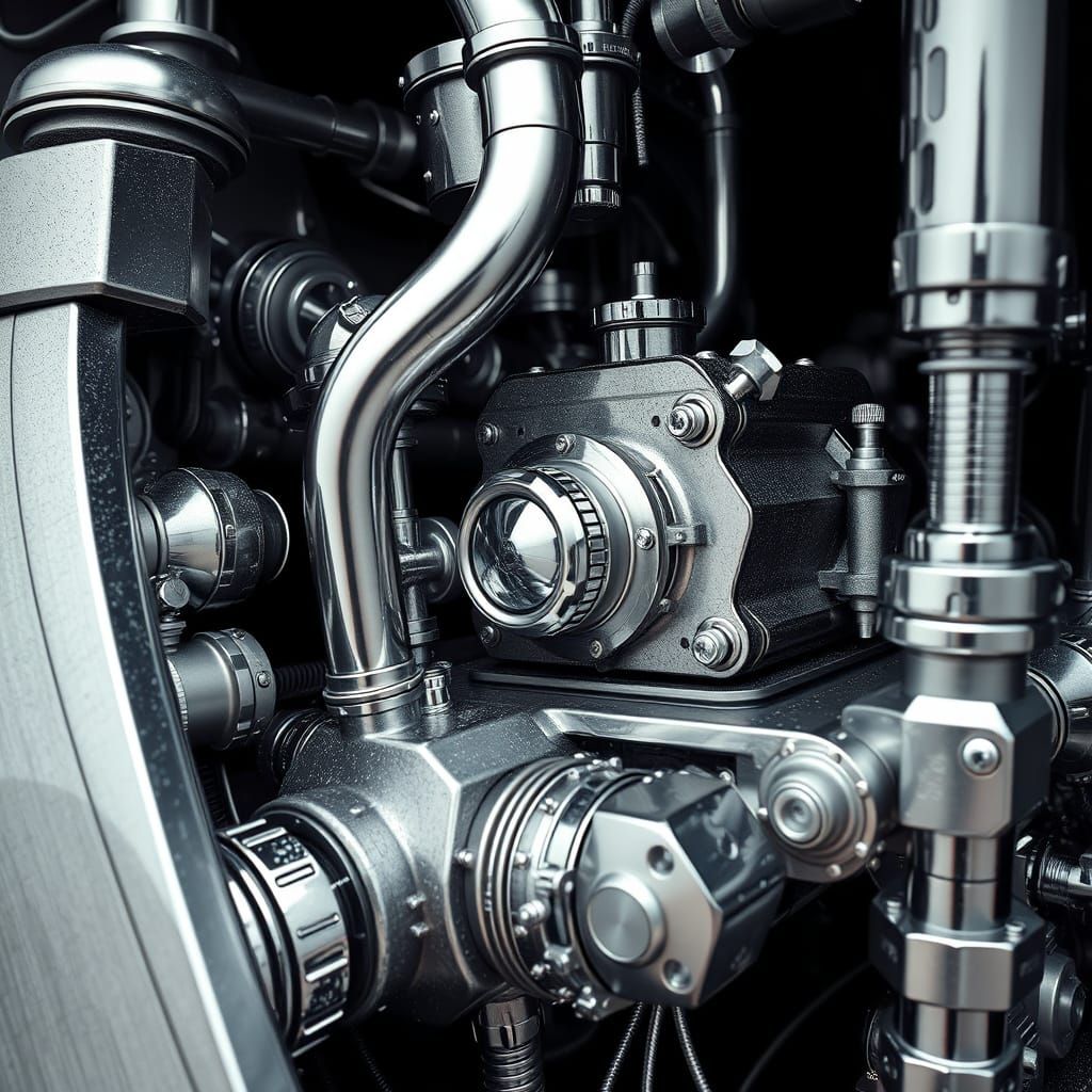 Gritty Futuristic Machinery in High-Contrast Hues