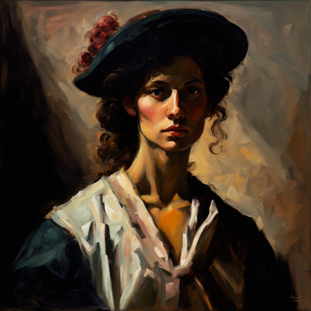 Baroque Servant in Grand Ballroom Oil Painting