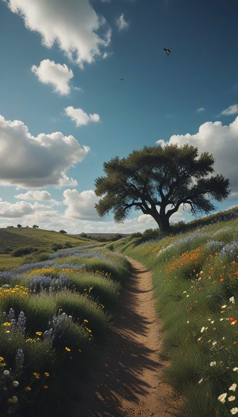 Portuguese Countryside in Vibrant Bloom