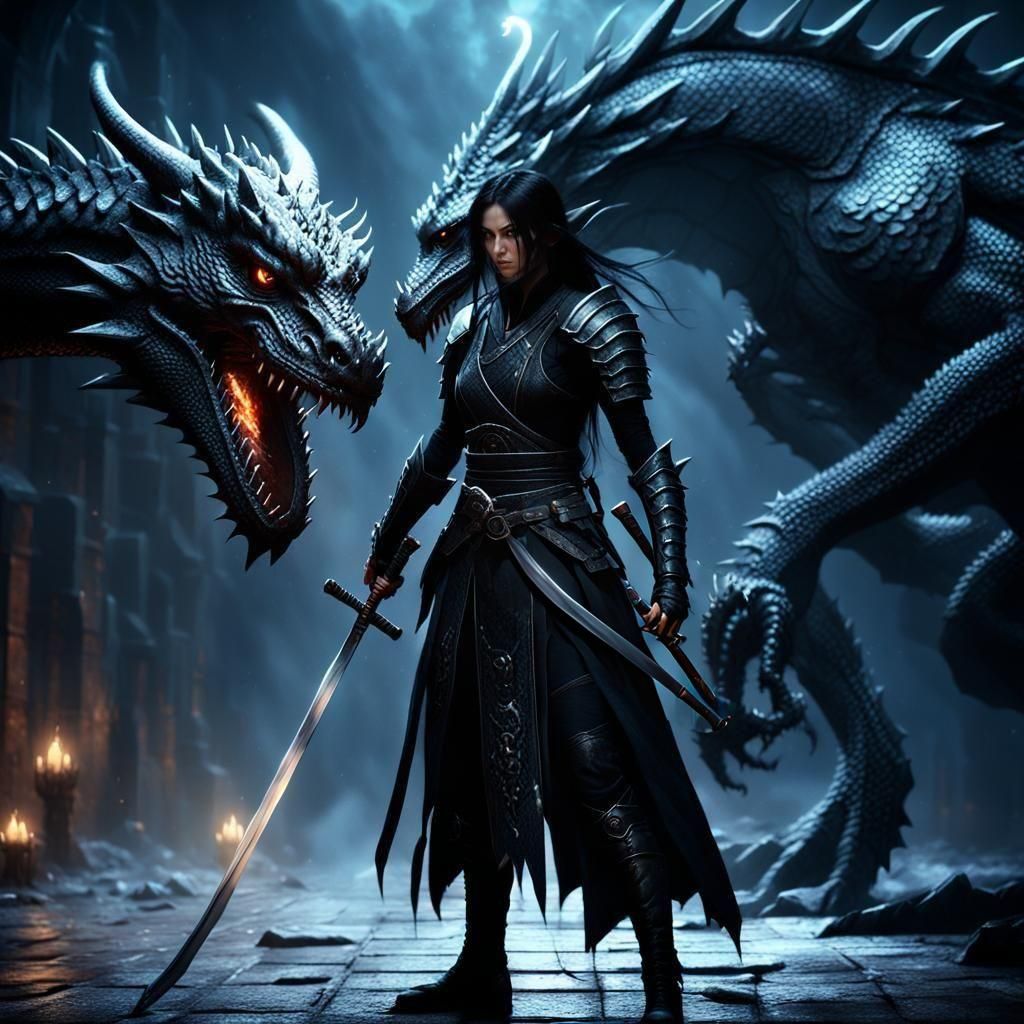 Epic Dragon Confrontation: Fantasy Art in Unreal Engine