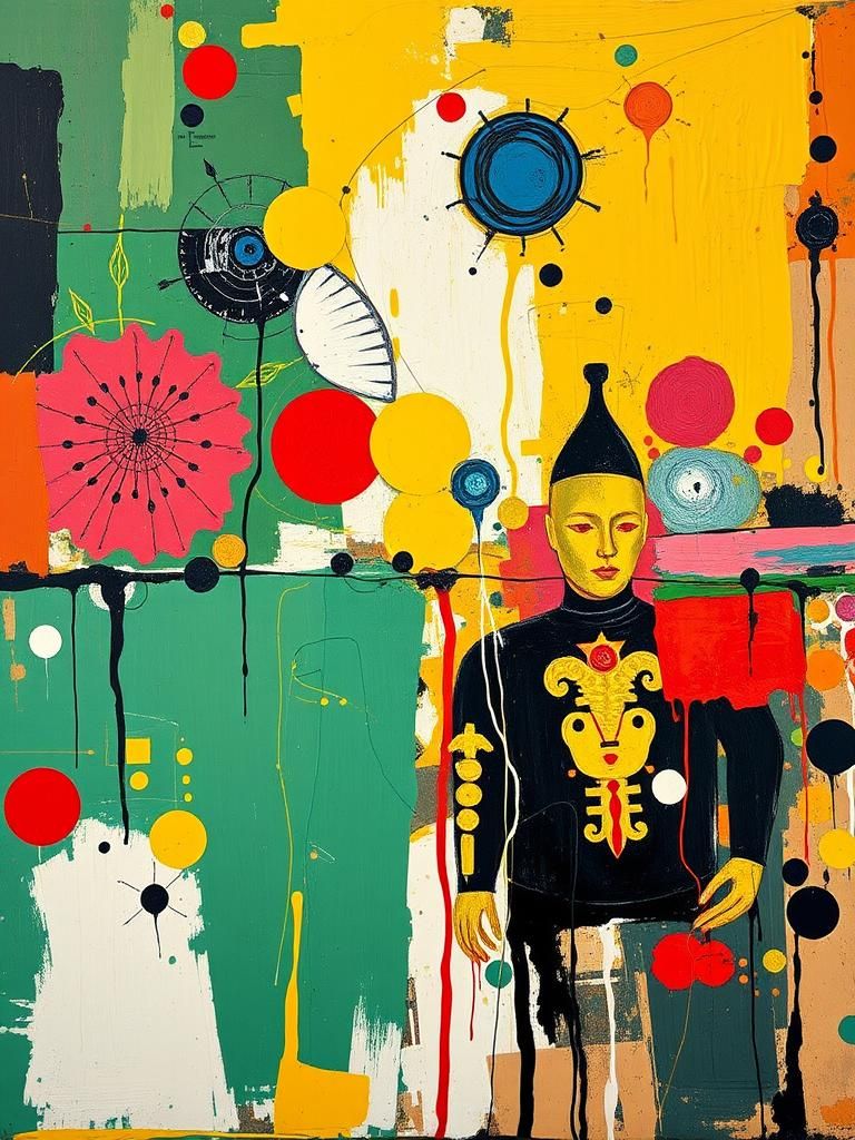 Abstract Alchemical Impasto Painting