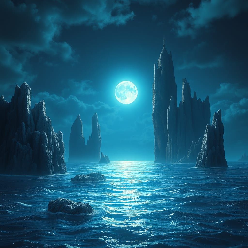 Moonlit Sea