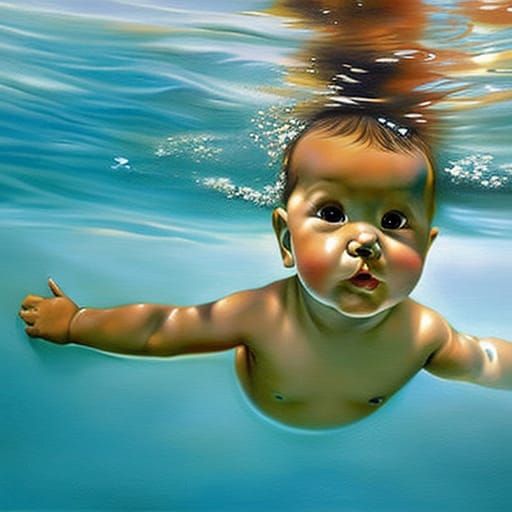 Underwater Baby Swimming: A Stunning Close-Up