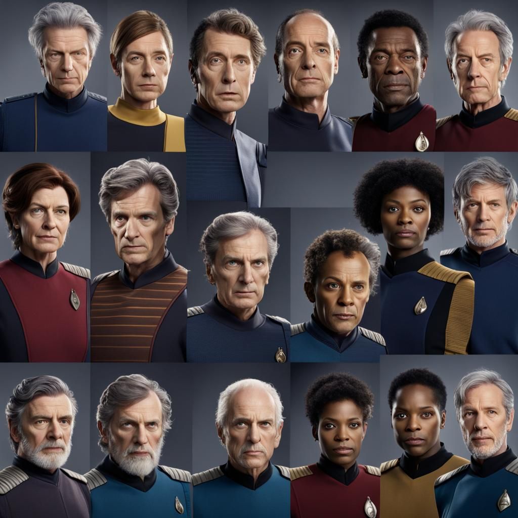 Doctor Who Actors in Star Trek Starfleet Uniforms