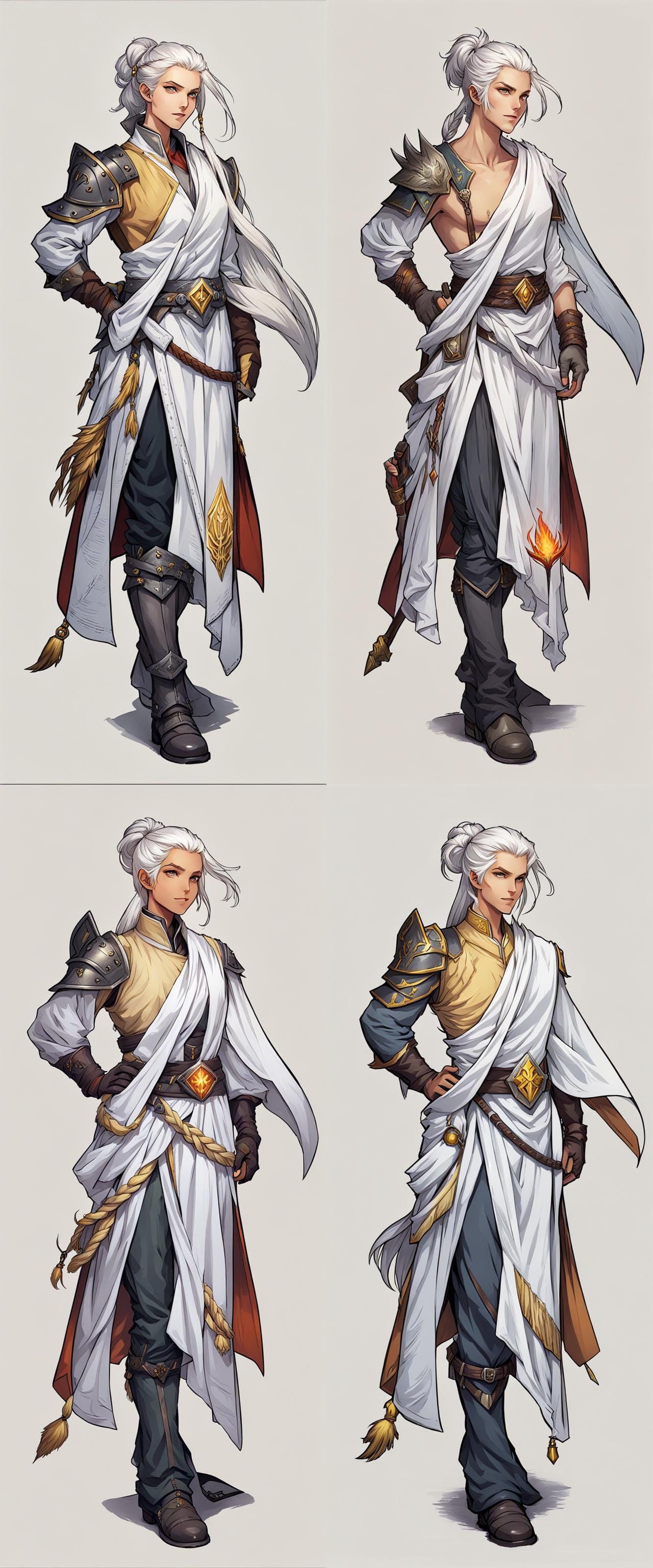 Angelic Light Cleric in Gritty Art Style