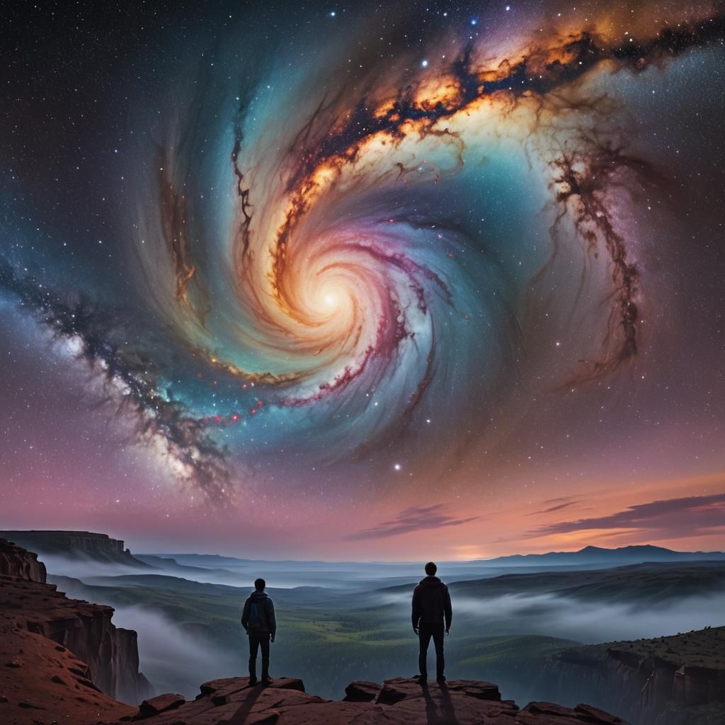 Cosmic Cliff: Rothko-Inspired Surreal Landscape