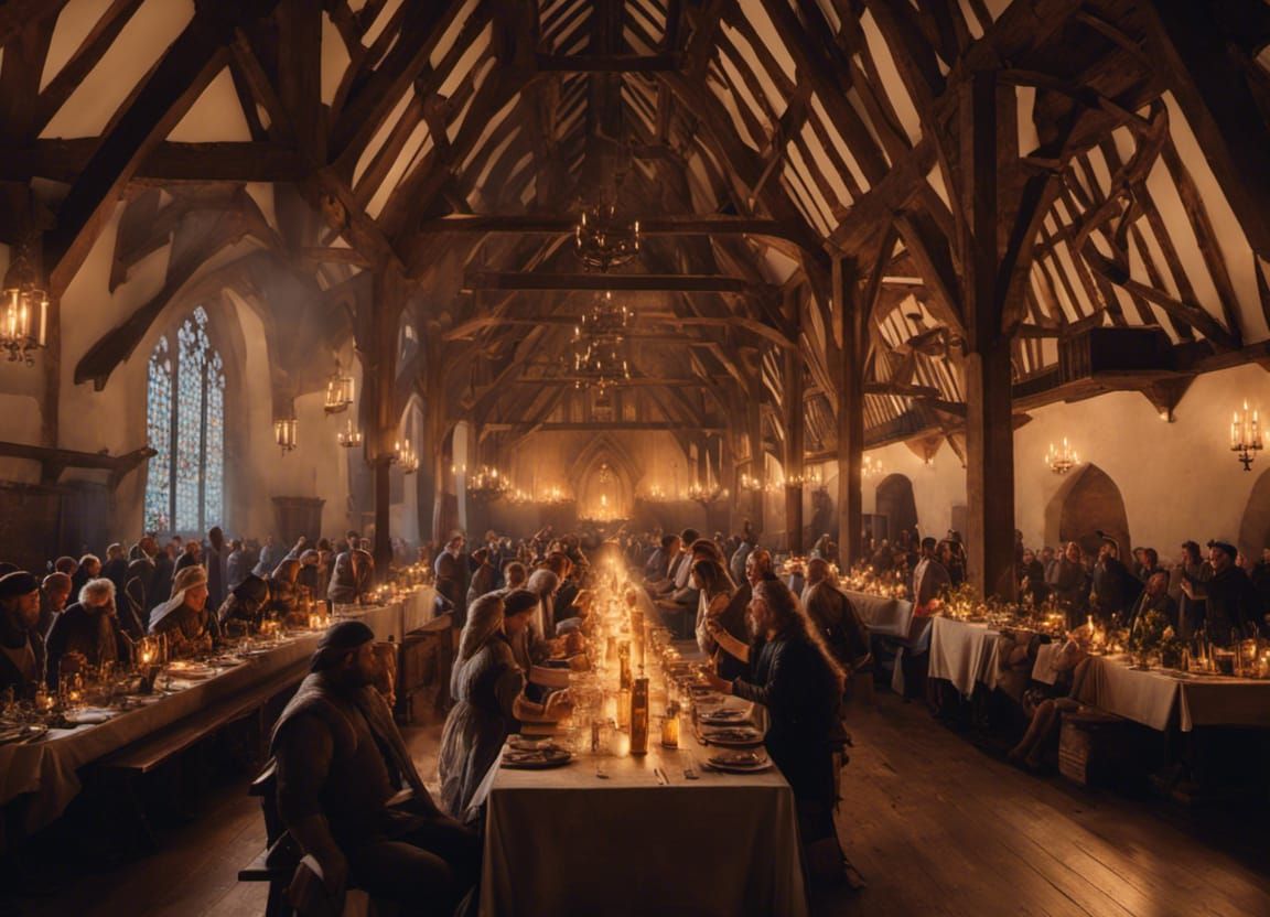 Medieval Great Hall Celebration at Magic Hour