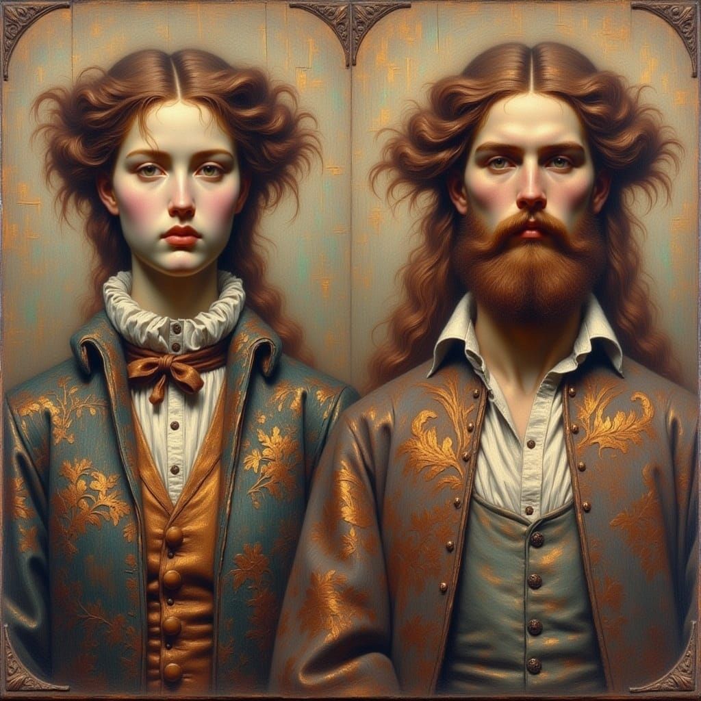 Golden Leaf Dust Portrait of a Couple