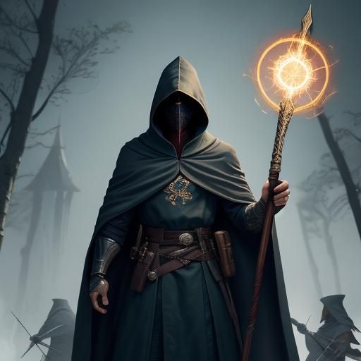 Fantasy Webtoon Panel with Warrior, Mage, and Archer