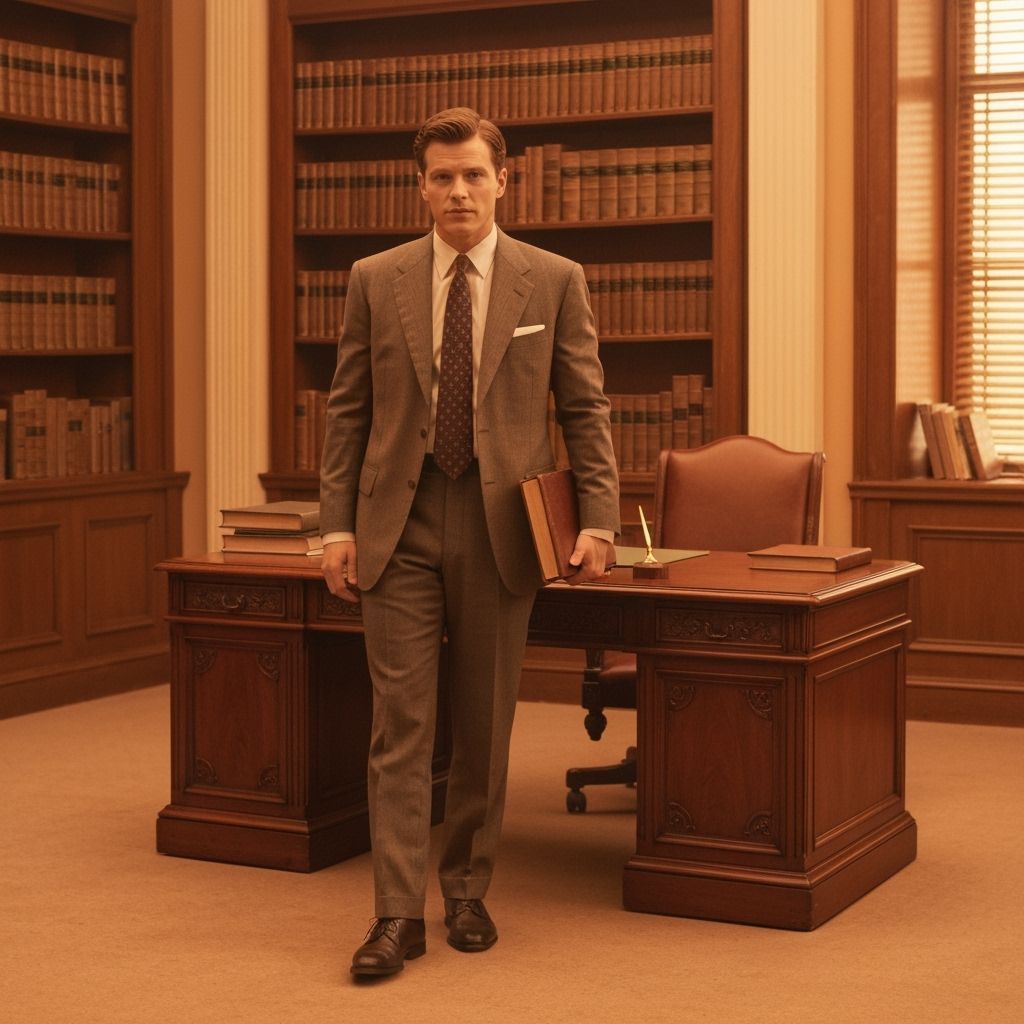 1950s Office Scene with Vintage Elegance