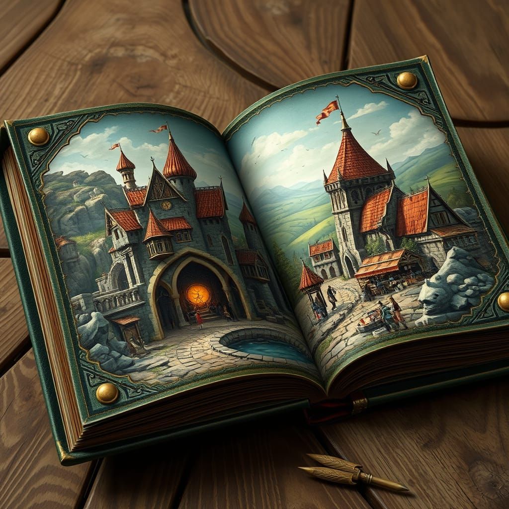 Fantasy Book Reveals Medieval Town Concept Art