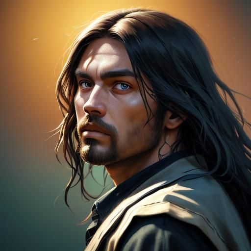 Hyperrealistic Portrait of Jesus Christ in Splash Art Style