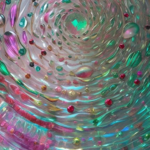 Gelato Colored Pearls and Jewels Still Life