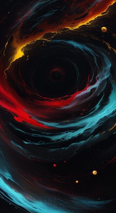 Cosmic Oil and Light Flow as Abstract Expressionism