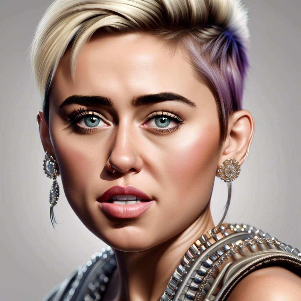 Miley Cyrus Photorealistic Portrait in 8k Resolution