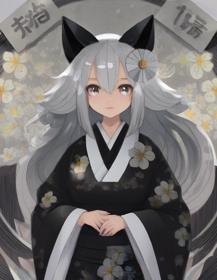 Elegant Woman with Black Hair