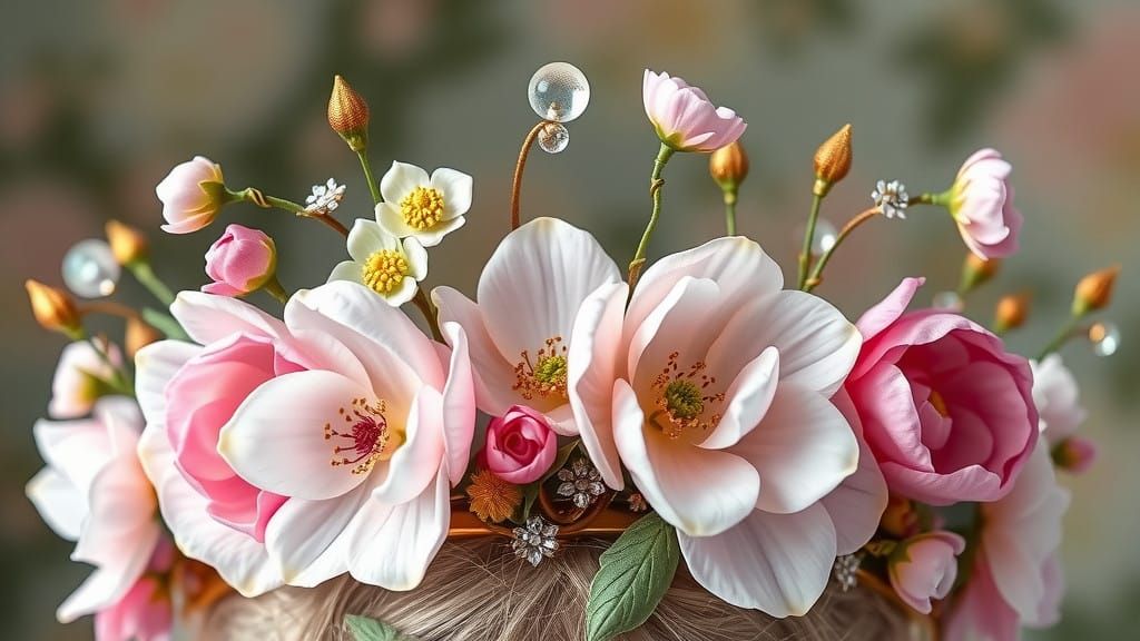 Enchanted Floral Crown in Pastel Hues