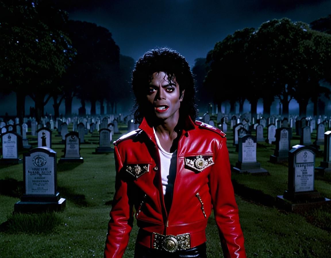Michael Jackson Thriller Zombie in Gothic Horror Style