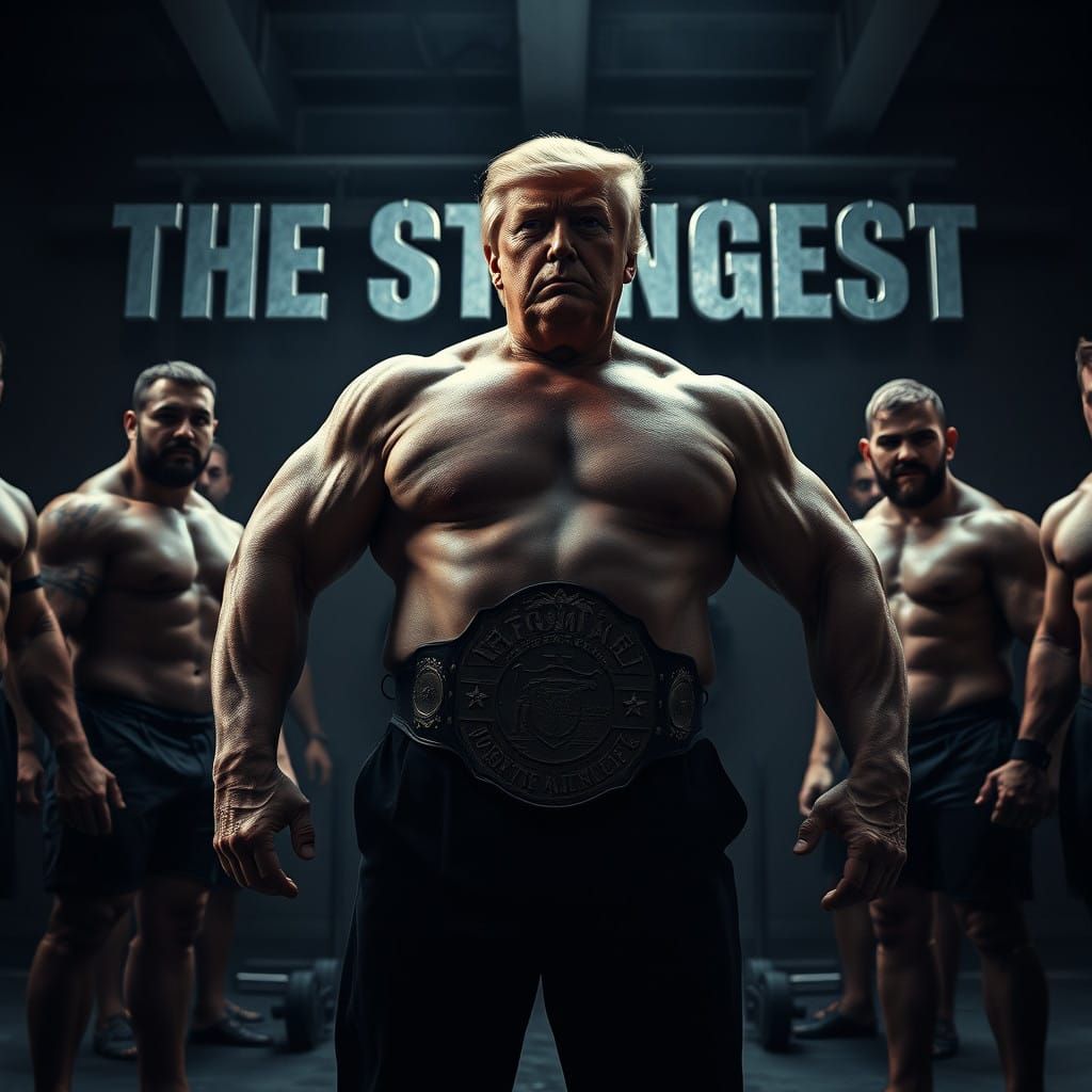 Donald Trump extremely huge muscular masculine professional ...