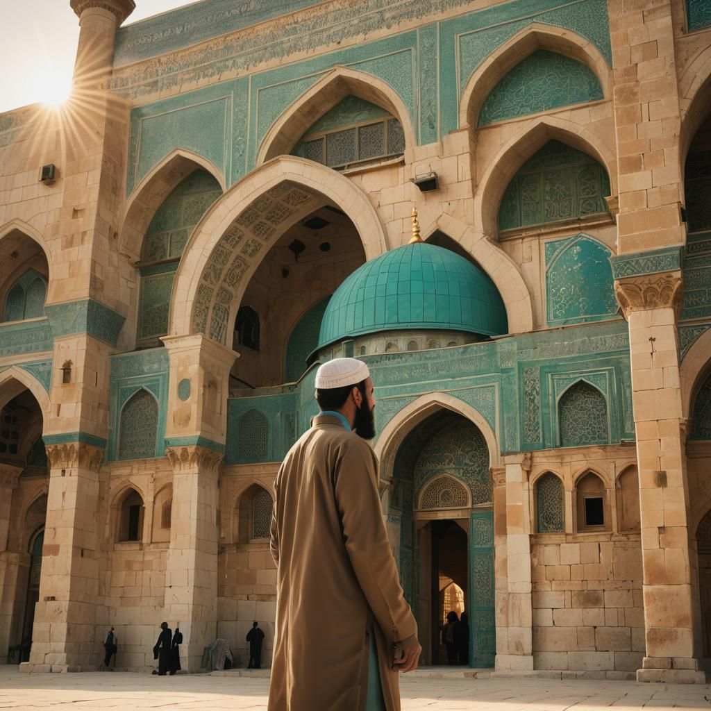 Al Aqsa Mosque at Sunset: Islamic Architecture