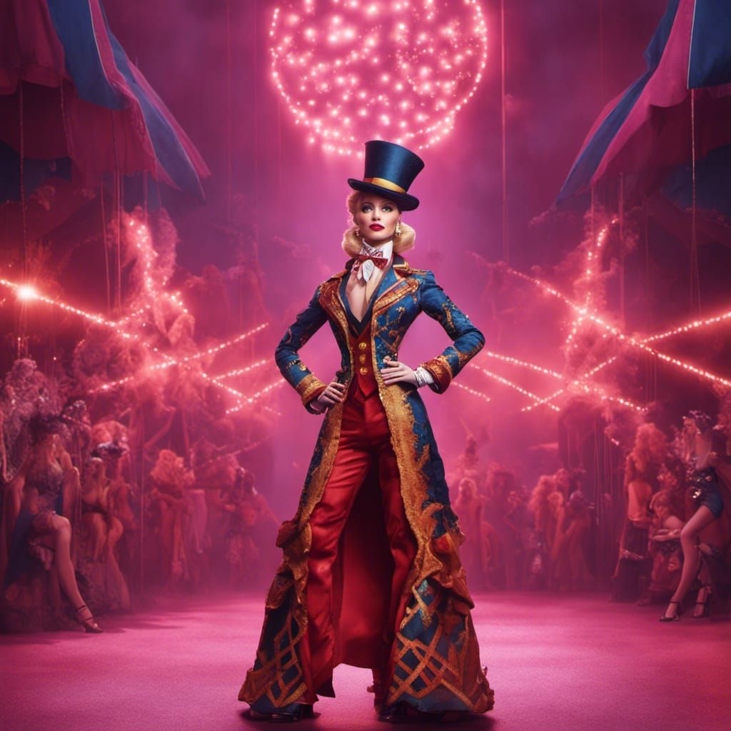 Barbie as Circus Ringmaster at Fashion Week