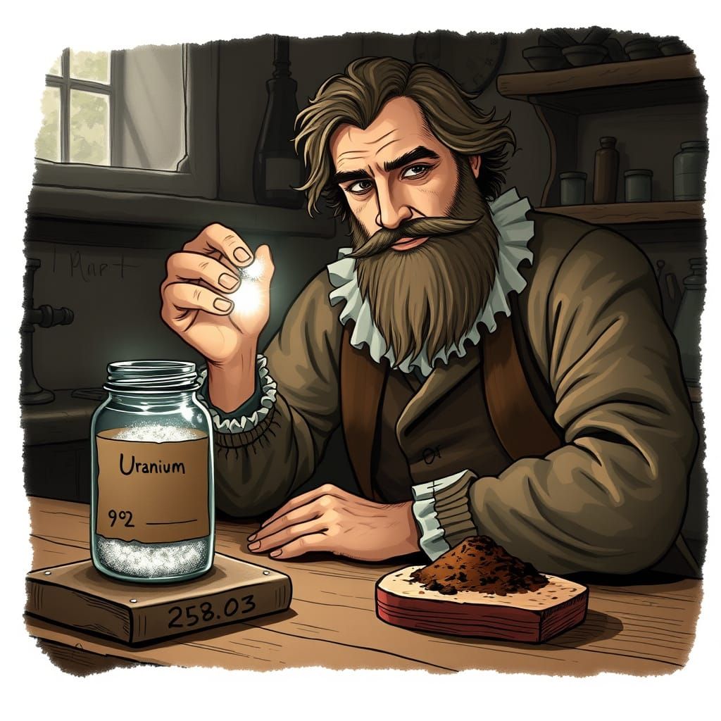 Martin Klaproth Holds Silvery-White Uranium in 18th-Century ...