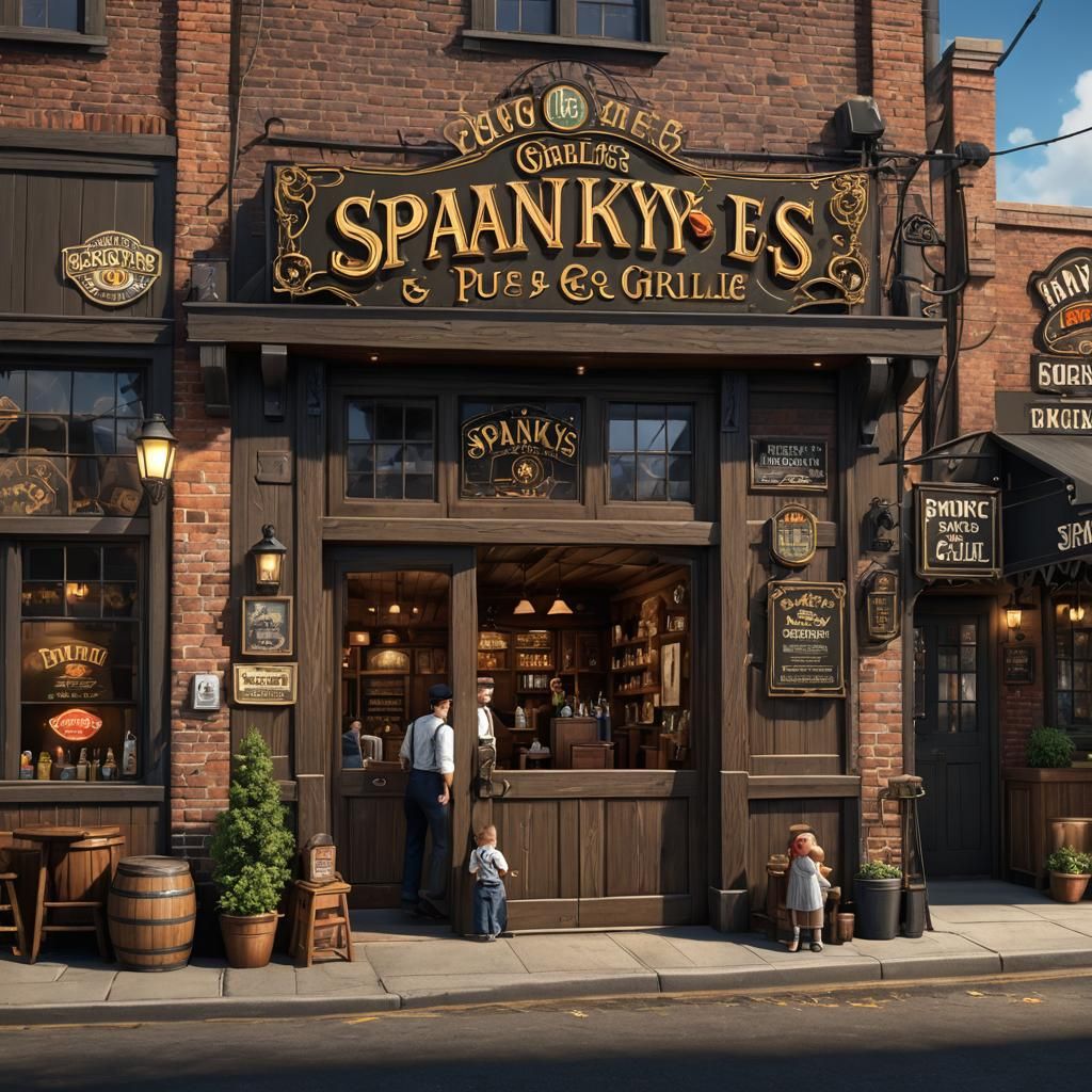 Spanky's Pub & Grille: Detailed Matte Painting